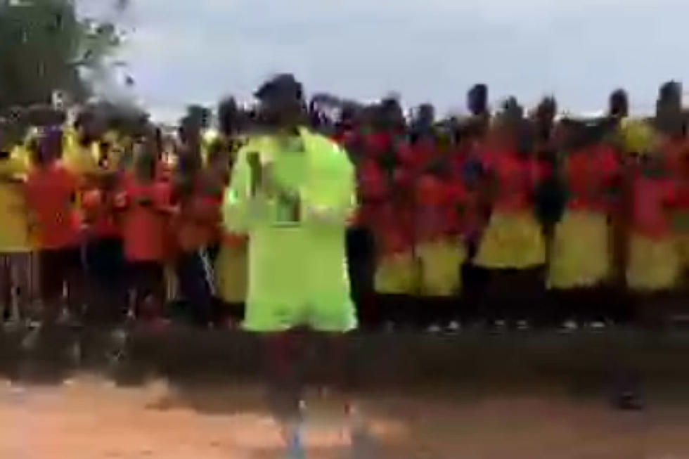 Kanye West Dances With Children in Uganda