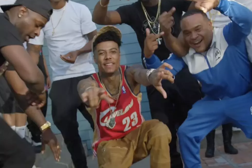 Blueface &#8220;Bleed It&#8221; Video: Watch Rapper Kick It With His Crew