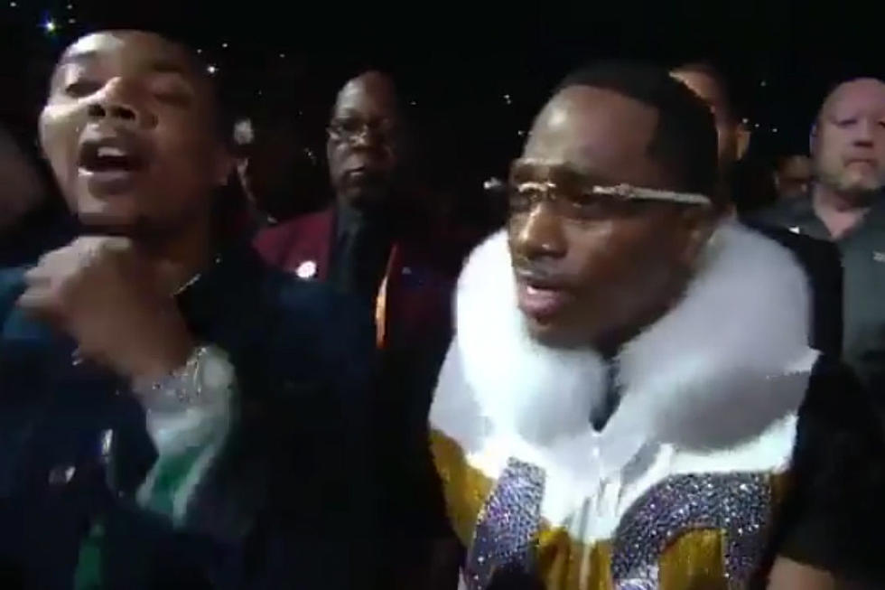 G Herbo Walks Out With Adrien Broner for Boxing Match Against Manny Pacquiao