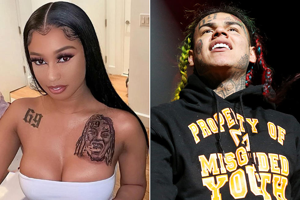 6ix9ine&#8217;s Girlfriend Gets Massive Tattoo of Rapper&#8217;s Face