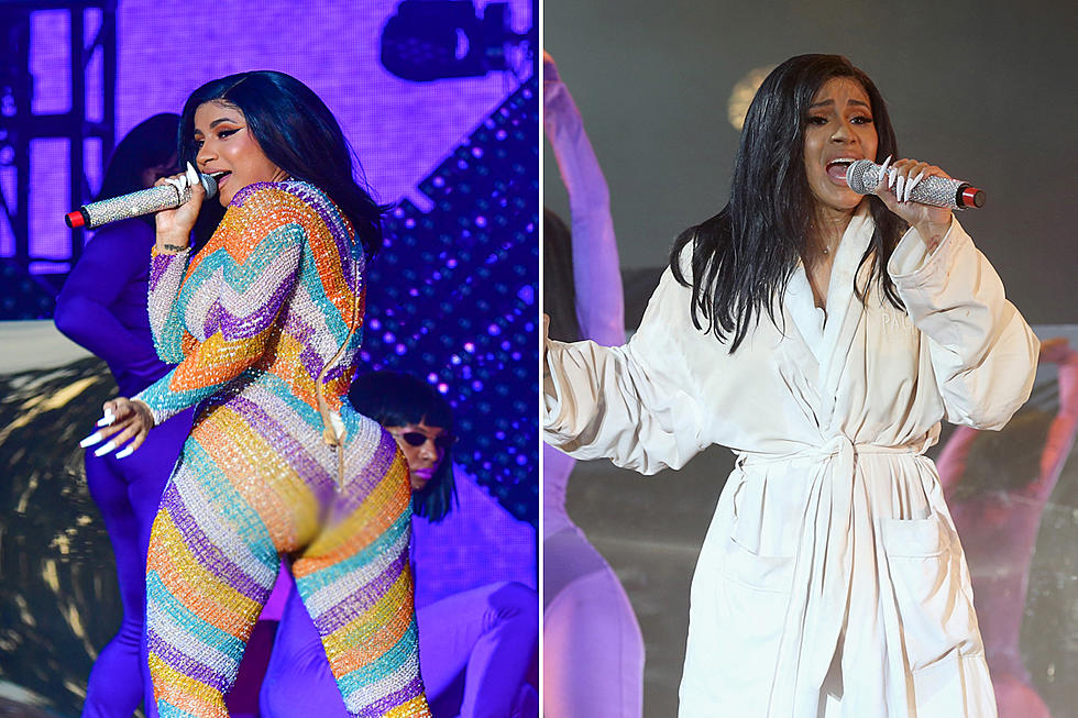 Cardi B Rips Outfit Mid-Performance, Finishes Set in Bathrobe