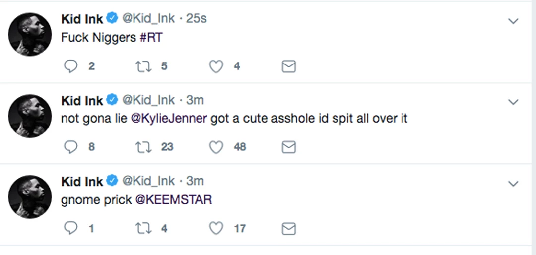 Kid Inks Twitter Hacked Tweets Call Out Lil Pump - 