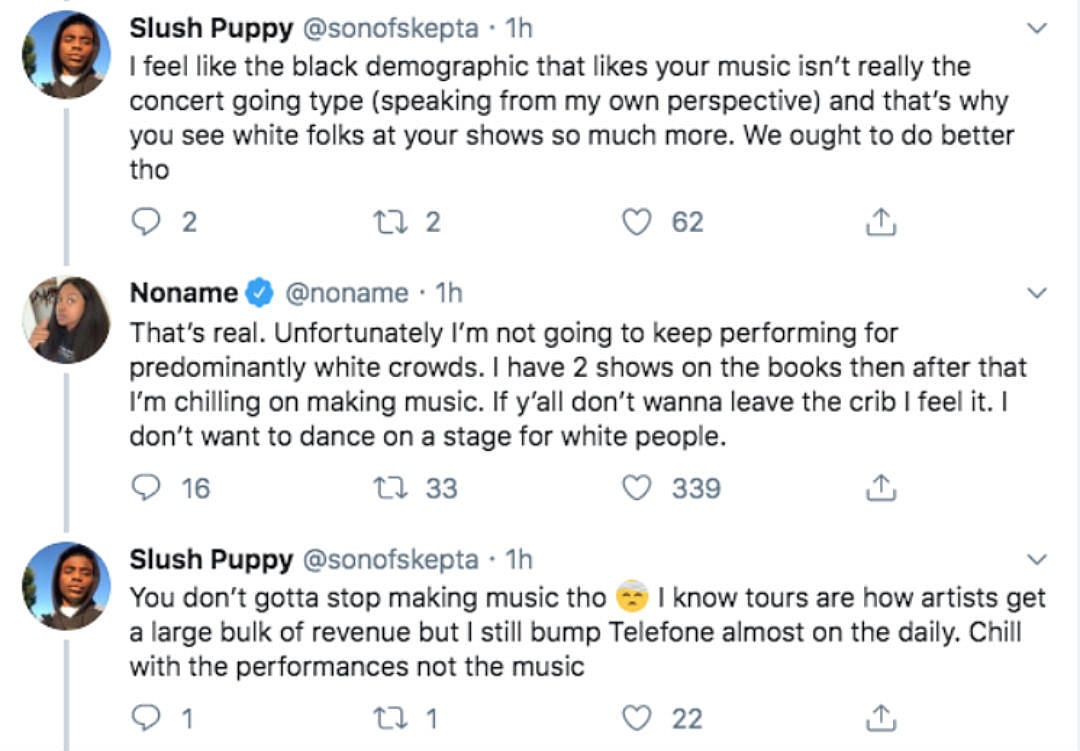 Noname Won T Keep Performing For Predominantly White Crowds Xxl Noname Won T Keep Performing For Predominantly White Crowds Xxl