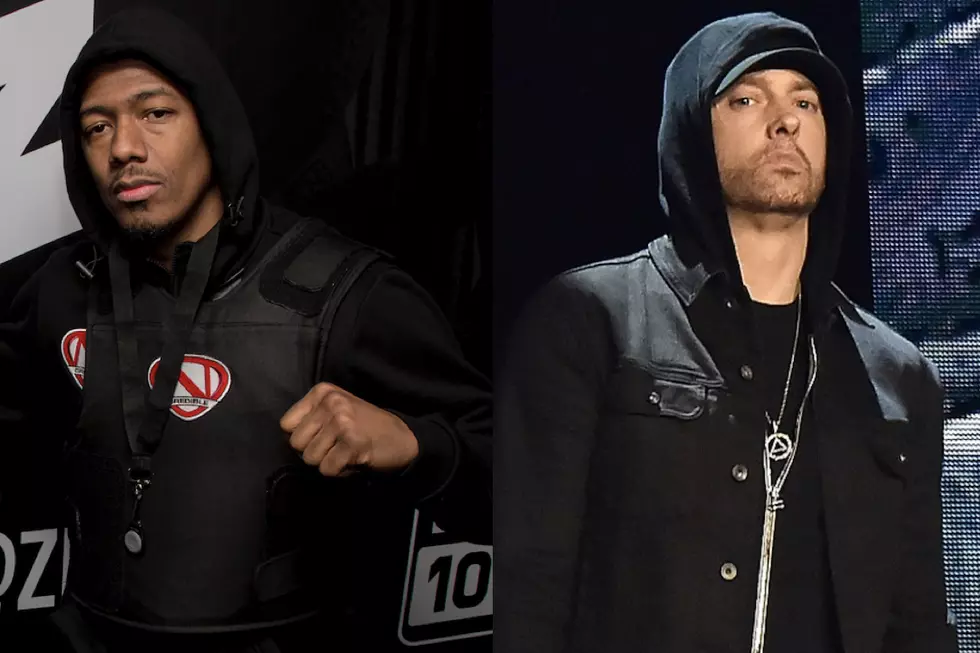 Eminem has been challenged to $100,000 rap battle by Nick Cannon