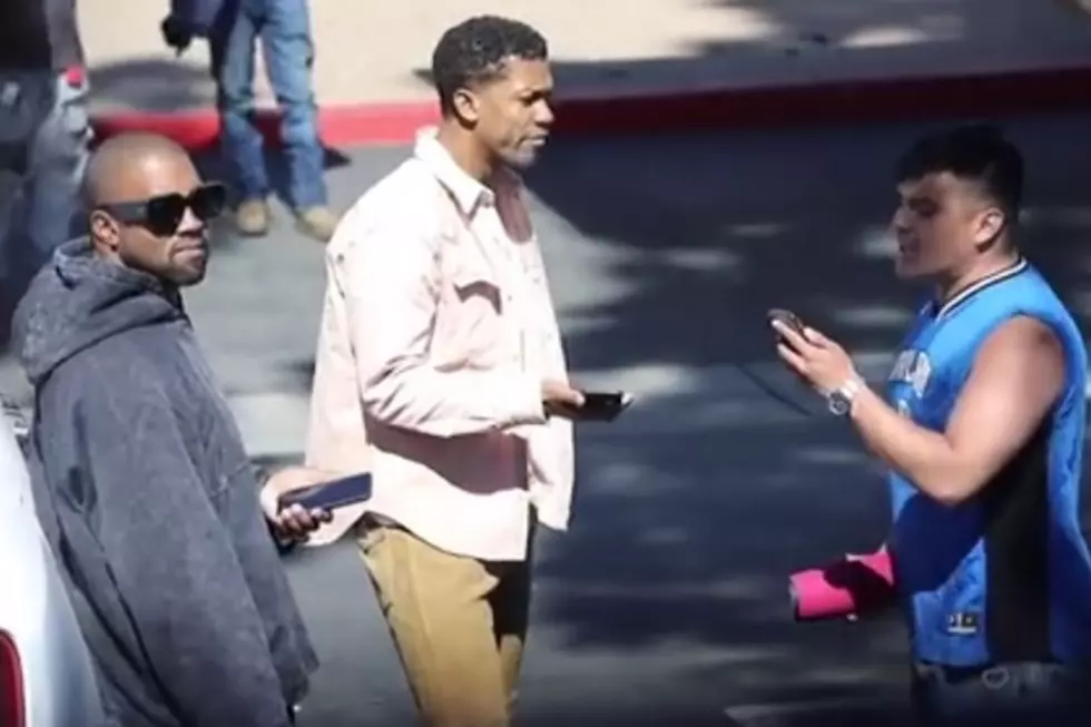 Kanye West Stops to Listen to Aspiring Rapper on the Street: Watch