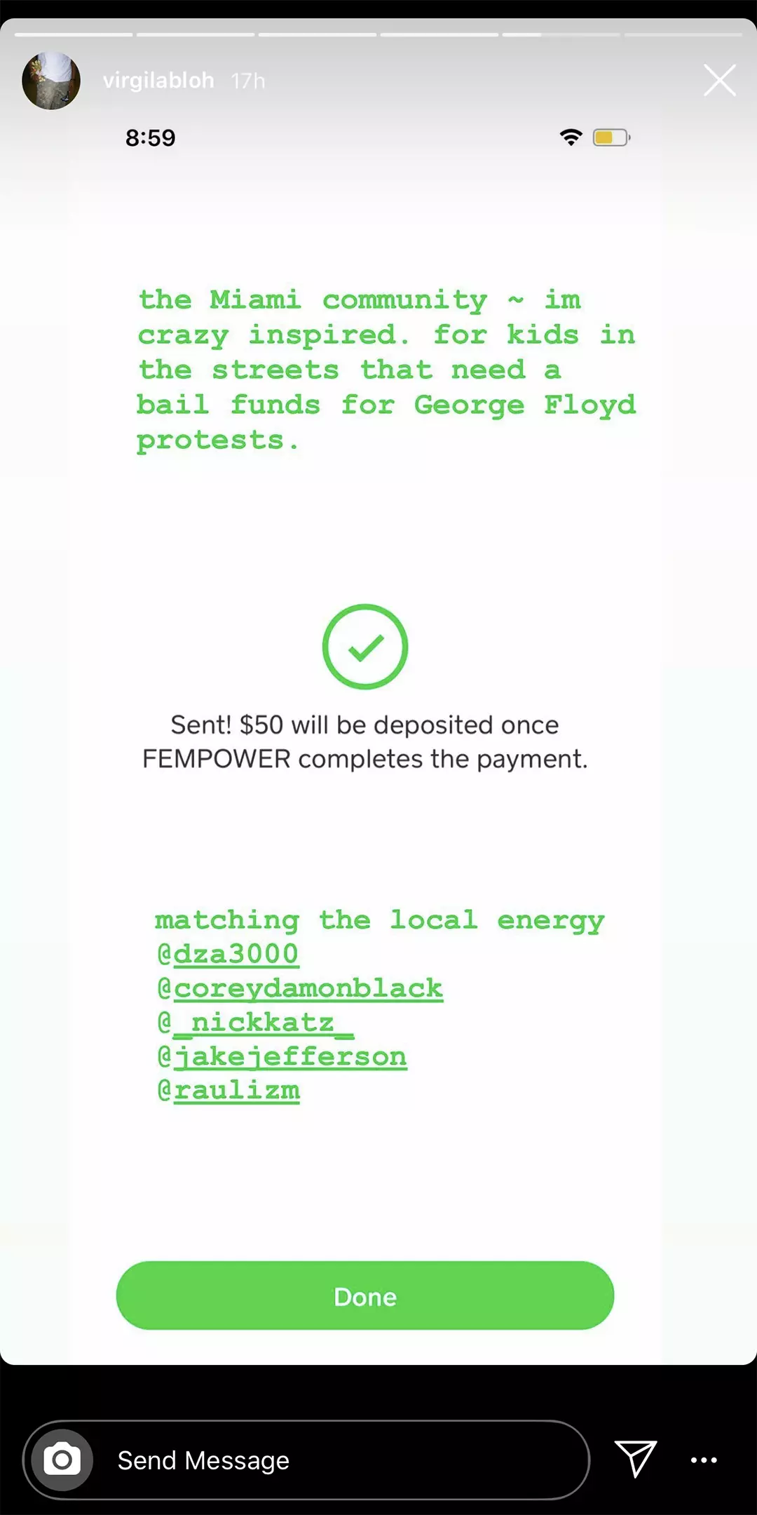 Louis Vuitton creative director Virgil Abloh donates just $50 to bail fund  for arrested protesters, indy100