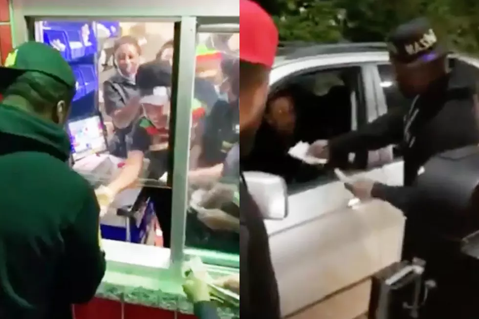 50 Cent Pulls Up to Another Burger King, Gives Money to Every Worker and Person in Drive-Thru: Watch