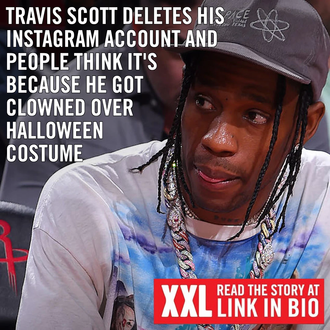Travis Scott deletes Instagram after being trolled over Halloween costume