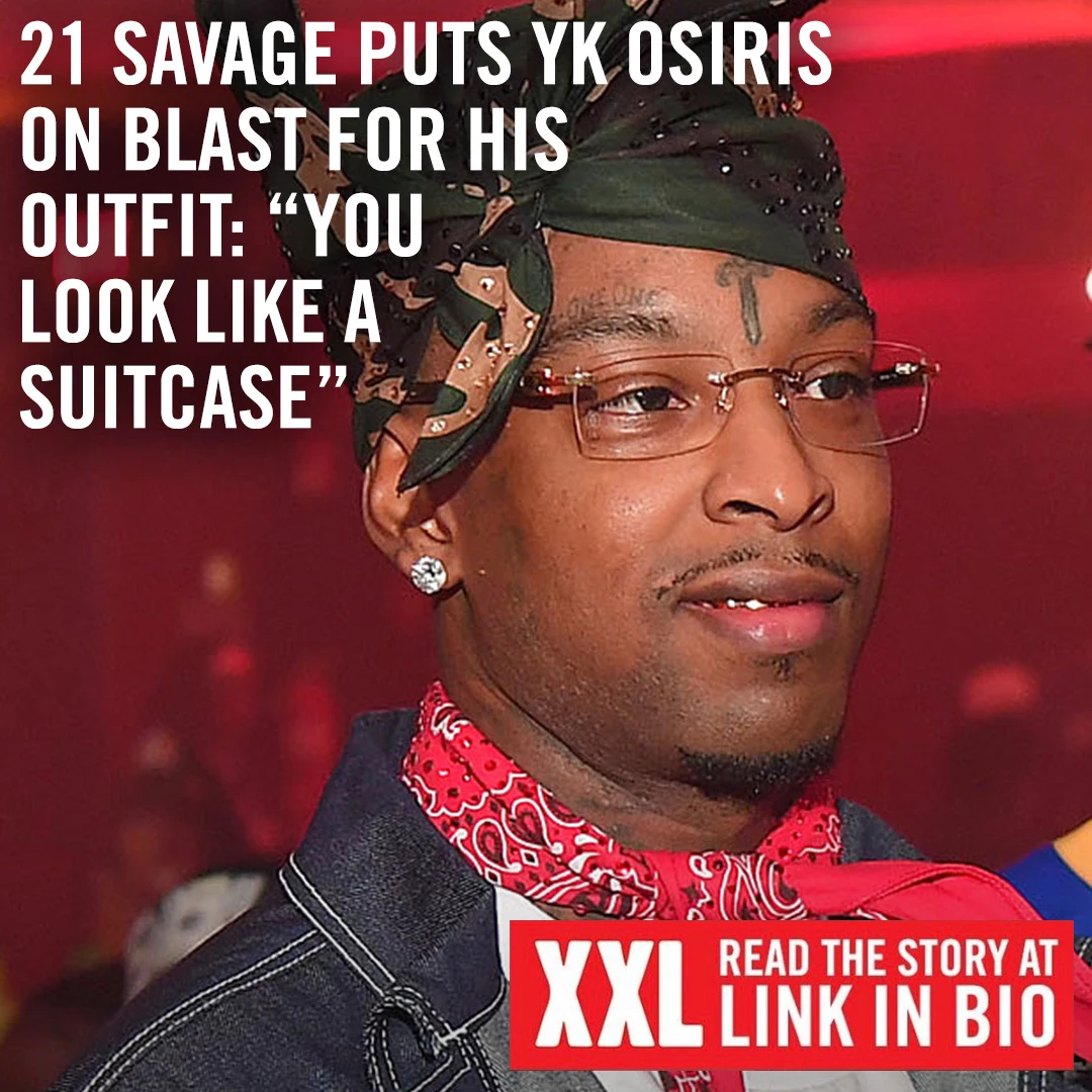 21 Savage Puts YK Osiris on Blast Over Red Gucci Jacket - XXL