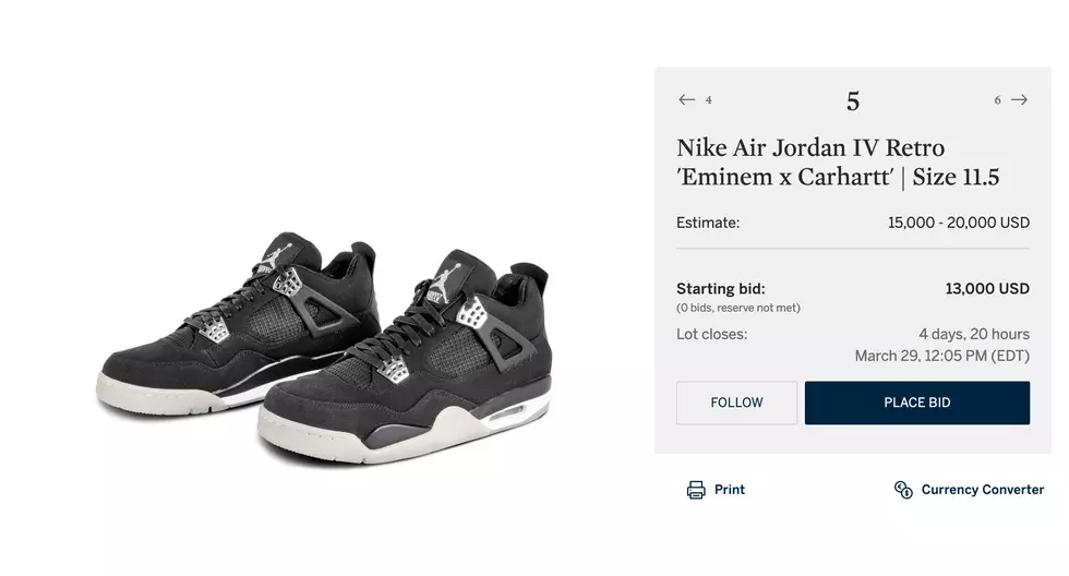 A Pair of Eminem x Carhartt x Air Jordan Sneakers Could Cost You
