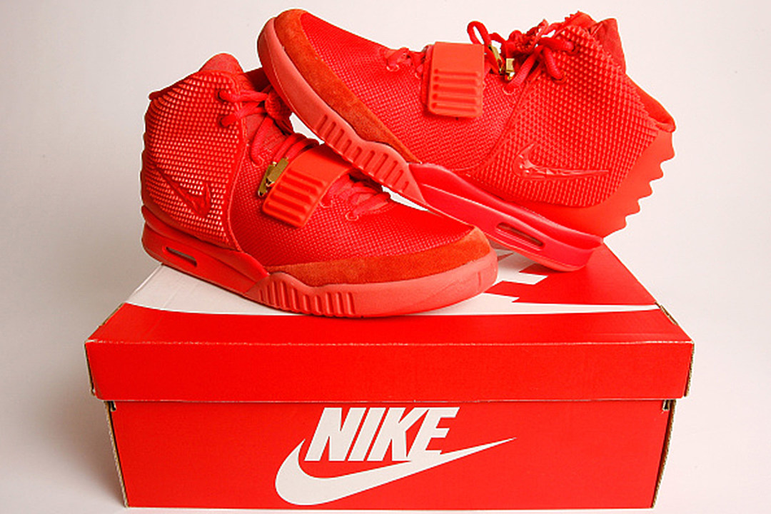 kanye west red shoes