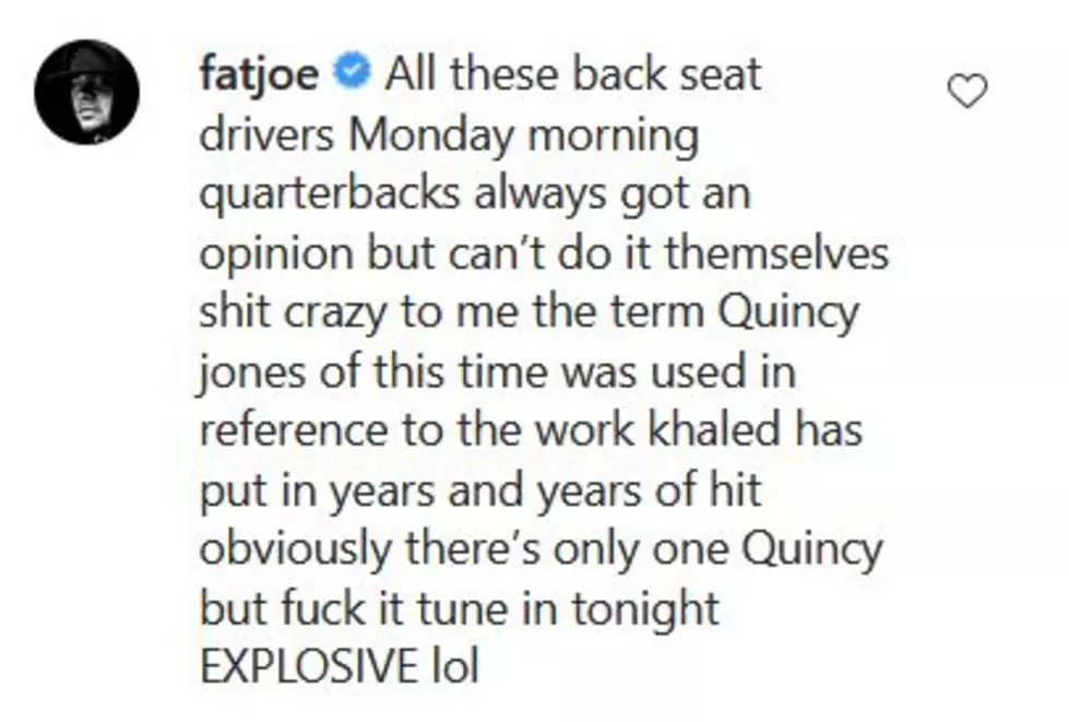 Fat Joe comment on Drink Champs podcast post