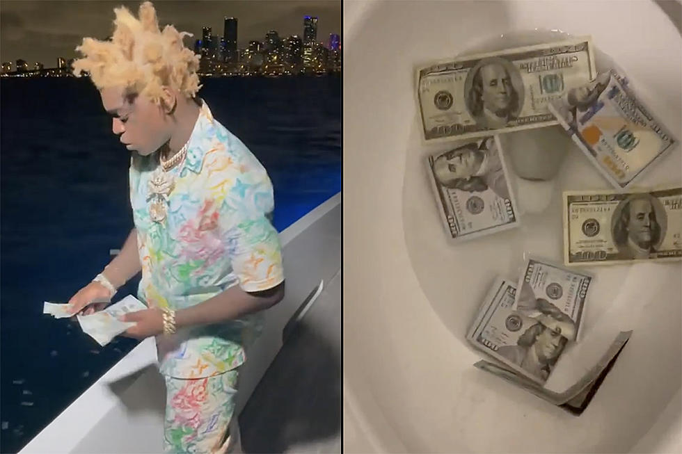 Videos Show Kodak Black Throwing Money Off a Boat and Flushing It Down a Toilet &#8211; Watch