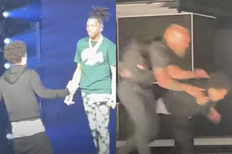 Lil Baby Fan Jumps on Stage During Show, Gets Tackled by Security