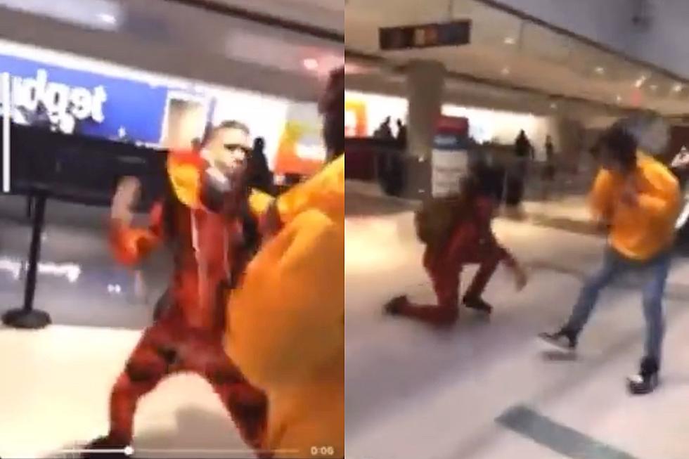 NLE Choppa Gets Into Fight With Apparent YoungBoy Never Broke Again Fan at Airport – Watch