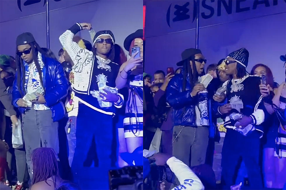 Takeoff Shows Rich The Kid How to Throw Money Into a Crowd