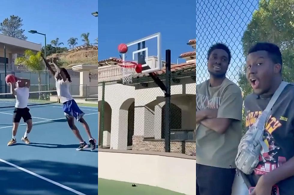 YK Osiris Throws Up Ridiculous Basketball Shot Against Polo G and Nobody Can Believe It Goes In – Watch
