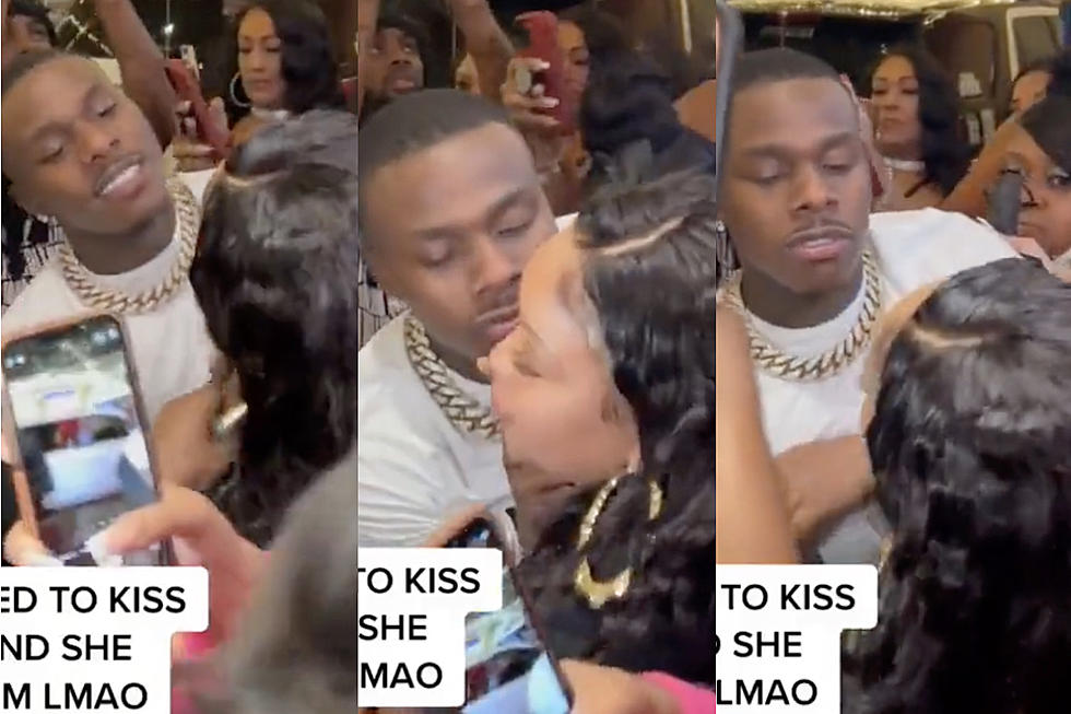 DaBaby Tries to Kiss Fan, She Doesn't Let Him - Watch