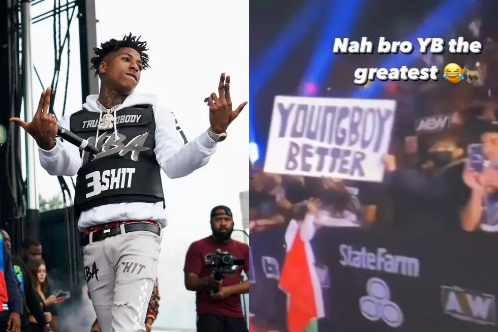 ‘YoungBoy Better’ Sign Randomly Appears in Crowd During Televised Wrestling Event &#8211; Watch