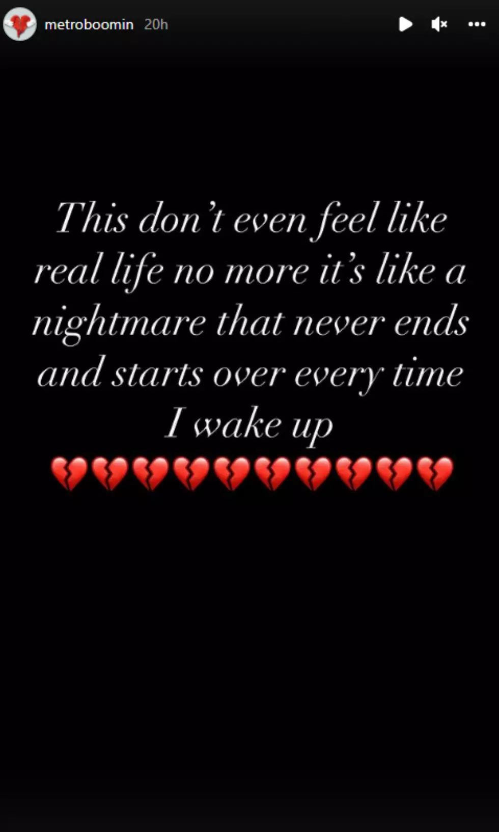 Metro Boom shares message about his mother's death.