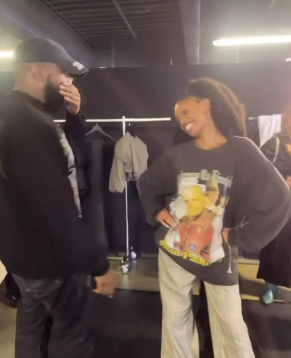 Selah Marley wears White Live Matter shirt.