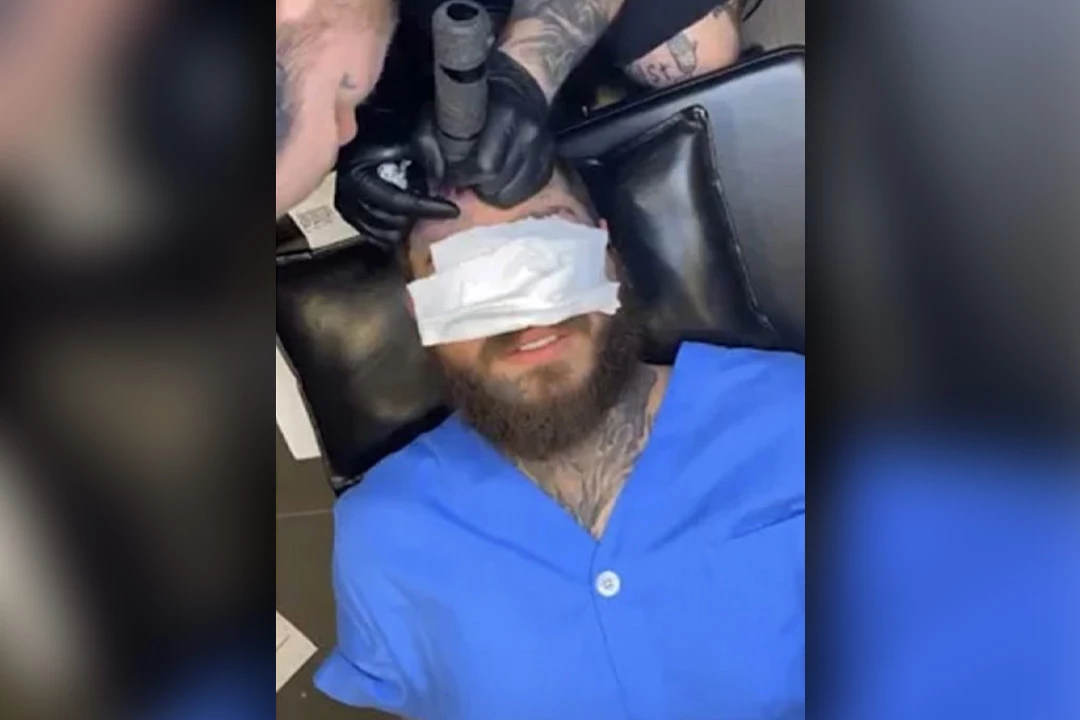 Post Malone gets new face tattoo of a bloody buzzsaw  The US Sun  The US  Sun
