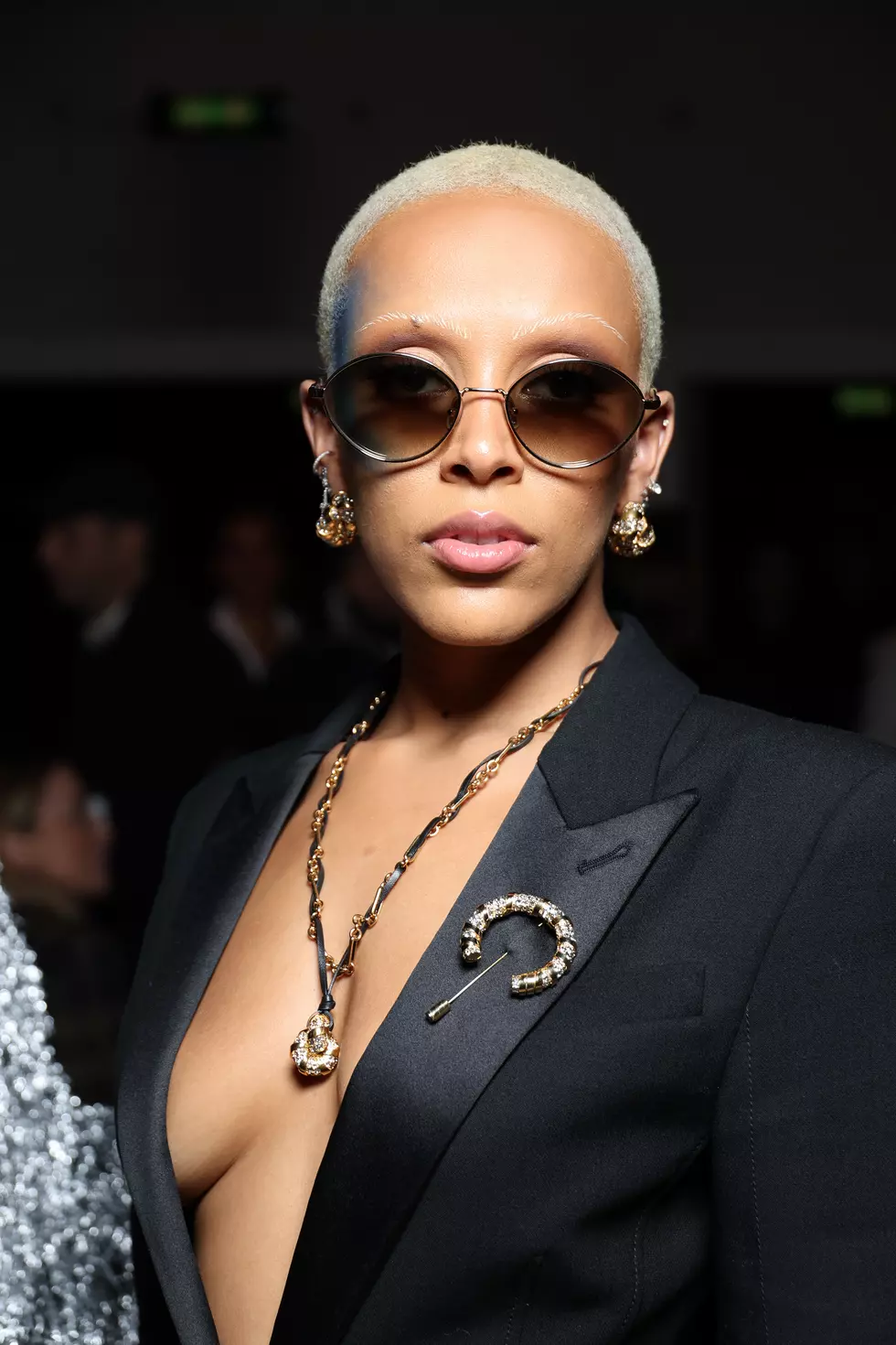Doja Cat attends the Lanvin Womenswear Spring/Summer 2023 show as part of Paris Fashion Week  on October 03, 2022 in Paris, France.