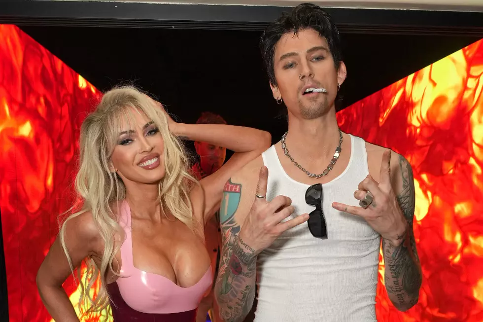 Machine Gun Kelly Snorts Apparent Fake Cocaine Off Megan Fox’s Breast While Dressed as Tommy Lee, Pamela Anderson