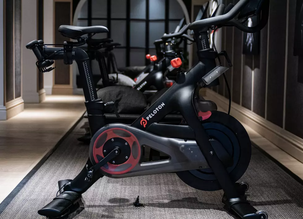 Peloton Interactive Inc. stationary bicycles sit on display at the companys showroom on Madison Avenue in New York, U.S., on Wednesday, Dec. 18, 2019.
