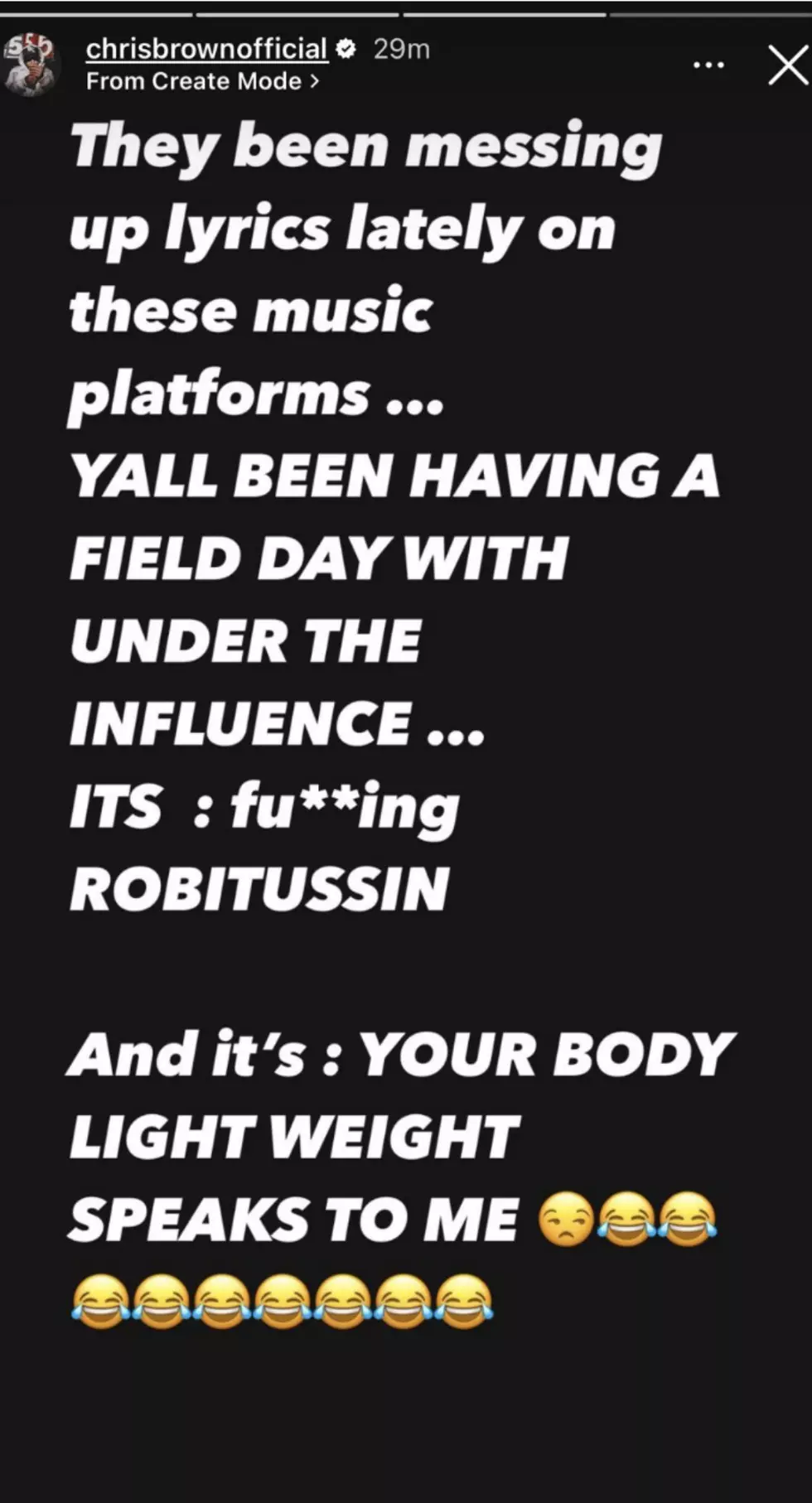 Chris Brown corrects Under the Influence lyrics.
