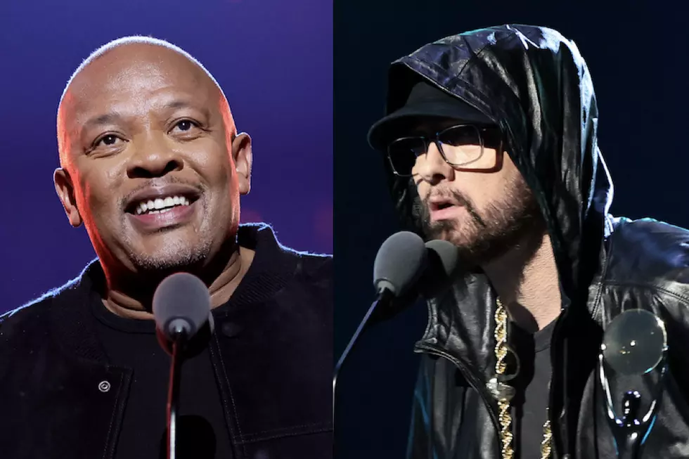 Dr. Dre Inducts Eminem Into Rock Hall of Fame 2022