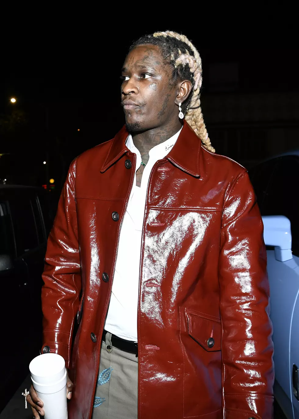 Hip-hop artist Young Thug arrives at a release party for his new album "PUNK" at Delilah on October 12, 2021 in West Hollywood, California. 