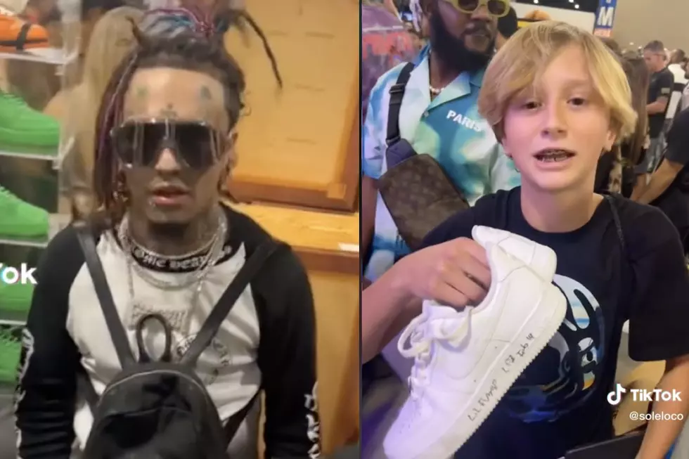 Lil Pump Gives Fan Shoes Off His Feet, Kid Immediately Tries to Sell Them for $1,000