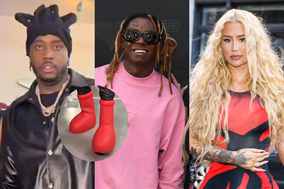 See Rappers Wearing MSCHF's Big Red Boots