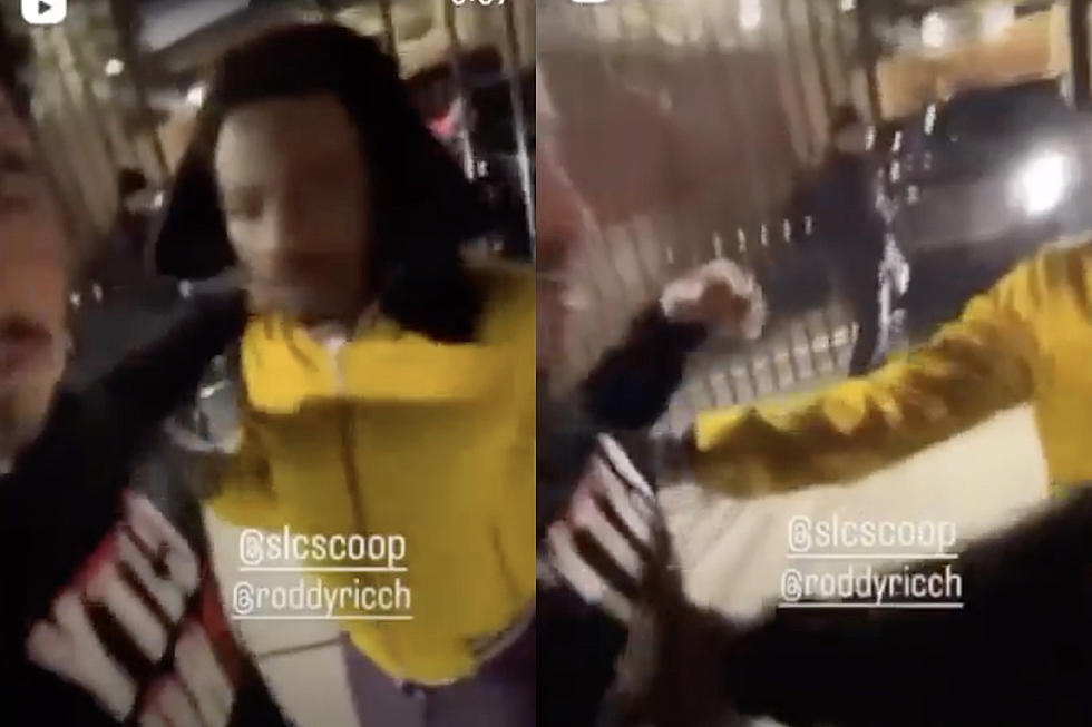 Roddy Ricch Pushes Fan for Trying to Put Arm Around Roddy to Take a Picture