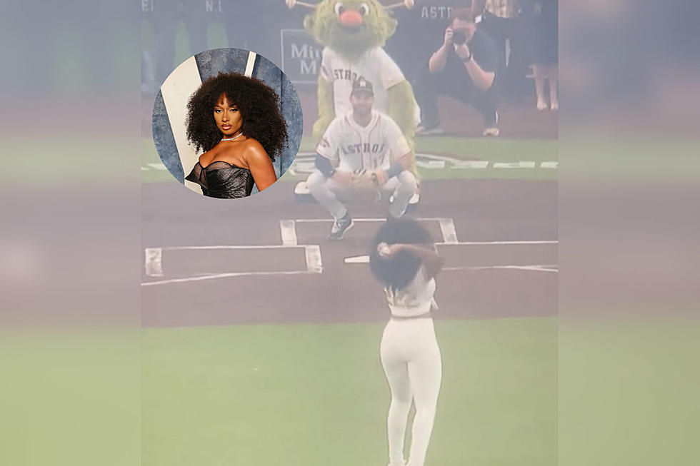 Megan Thee Stallion Throws Ceremonial First Pitch at Houston Astros Opening Day Game