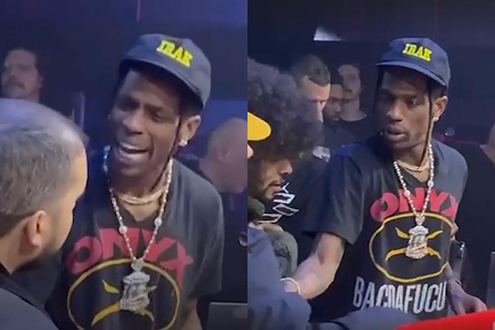 Video Shows Travis Scott Yelling, Appearing to Shove Someone Before Alleged Club Assault