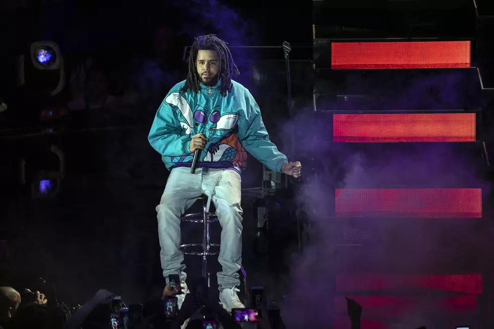 Rapper J. Cole performs during halftime of the 68th NBA All-Star Game on February 17, 2019 in Charlotte, North Carolina.