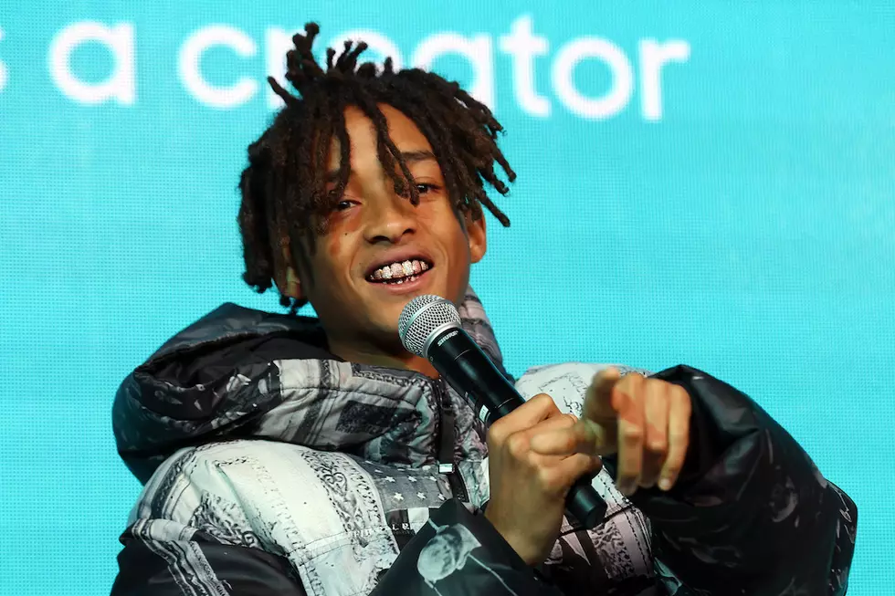 Jaden Smith speaks about staying authentic as a creator at the Samsung Galaxy Creators Collective at Gilleys Dallas on March 21, 2023 in Dallas, Texas.