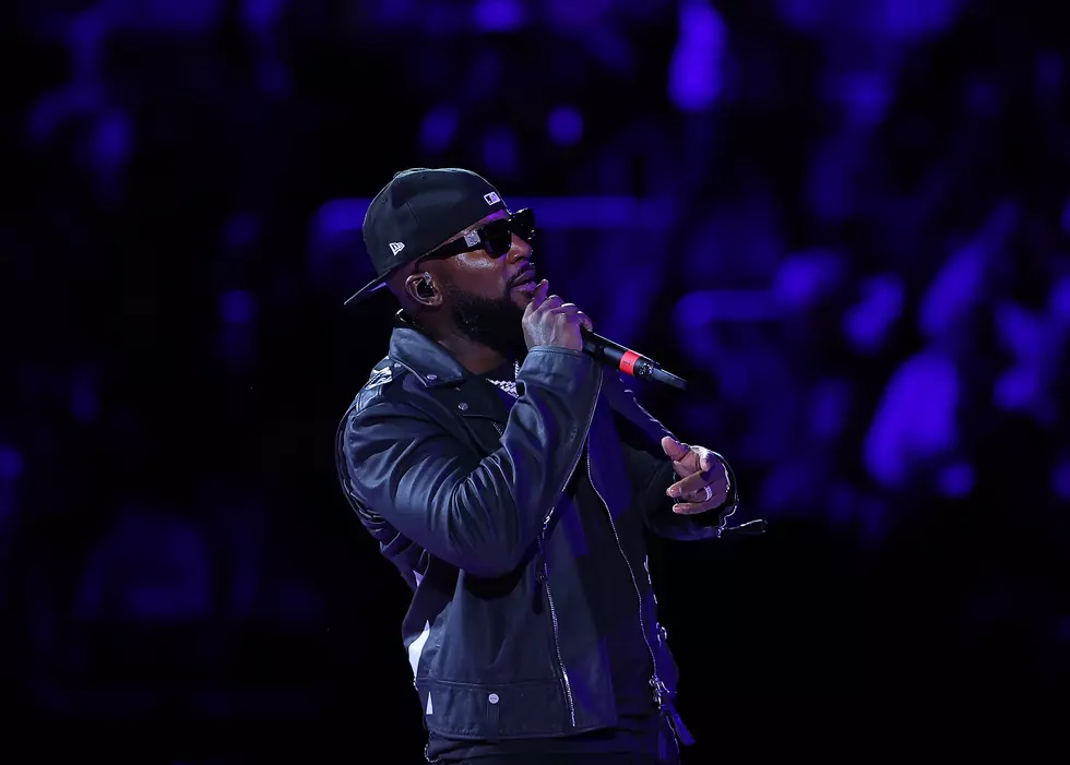 Rapper Jeezy performs during halftime of the game between the Atlanta Hawks and the Boston Celtics at State Farm Arena on November 16, 2022 in Atlanta, Georgia. NOTE TO USER: User expressly acknowledges and agrees that, by downloading and or using this photograph, User is consenting to the terms and conditions of the Getty Images License Agreement.