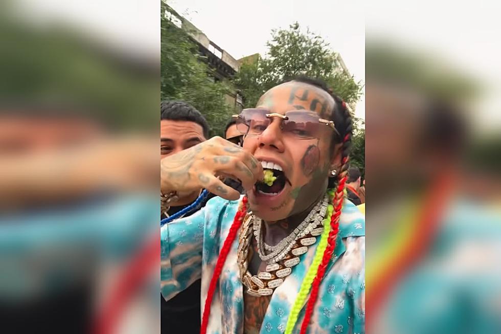 6ix9ine Eats Tarantula, Feeds Piece to His Friend - Watch