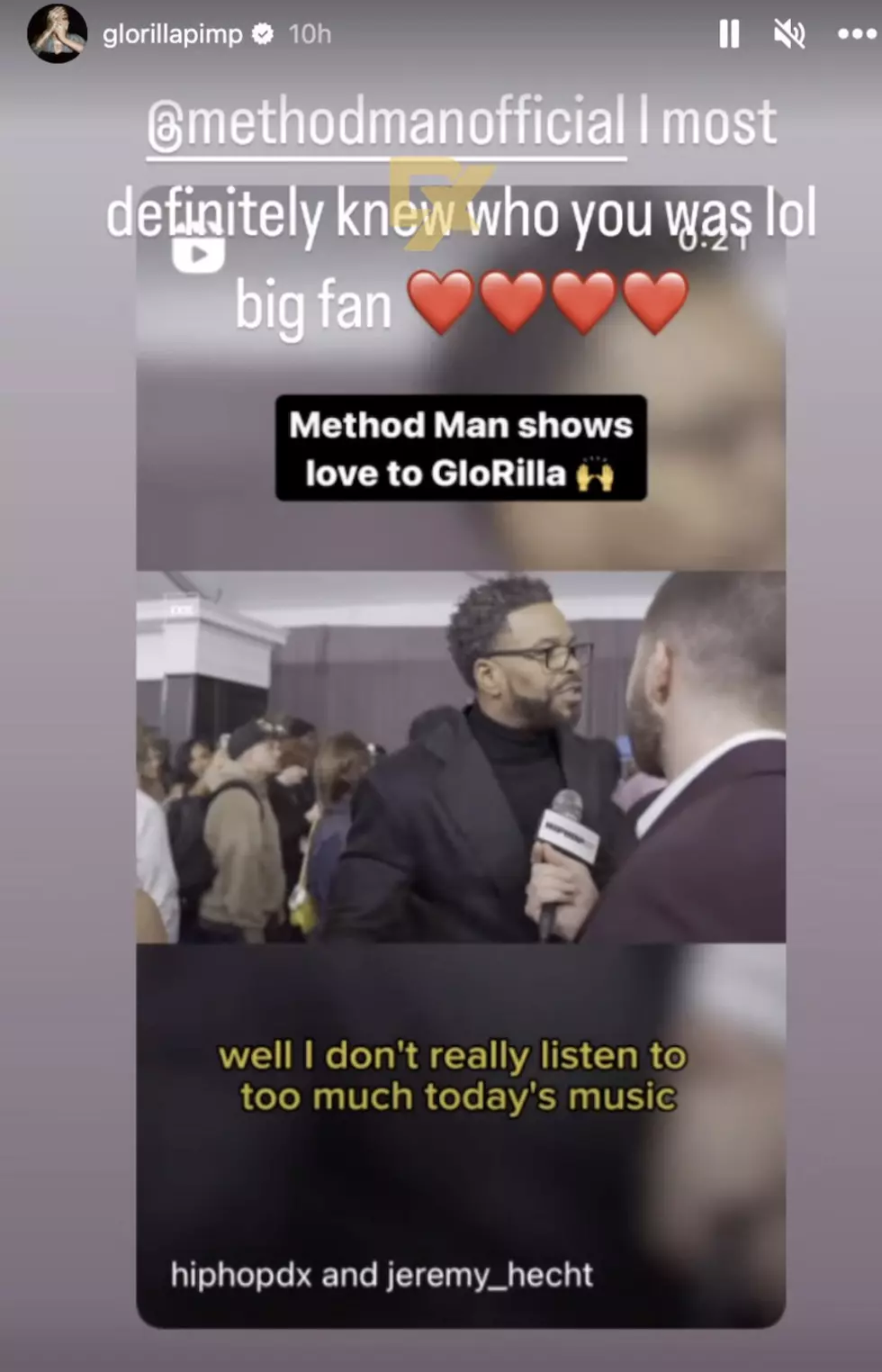 GloRilla responds to Method Man.