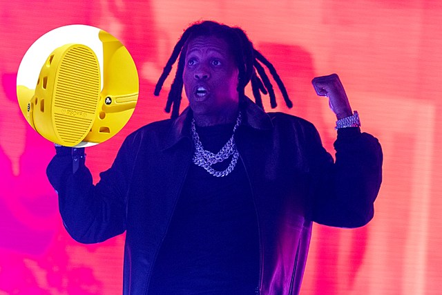 Lil Durk Wears MSCHF and Crocs' Big Yellow Boots Collab