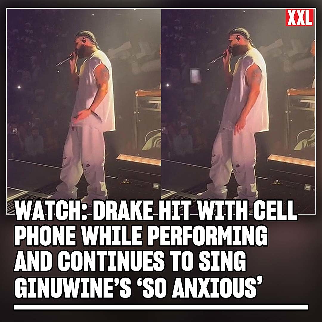 Drake Hit With Cell Phone While Performing, Continues Singing - XXL