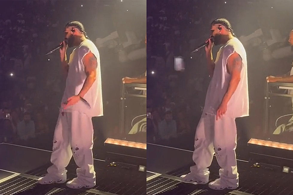 Drake Hit With Cell Phone While Performing, Continues to Sing Ginuwine&#8217;s &#8216;So Anxious&#8217; &#8211; Watch