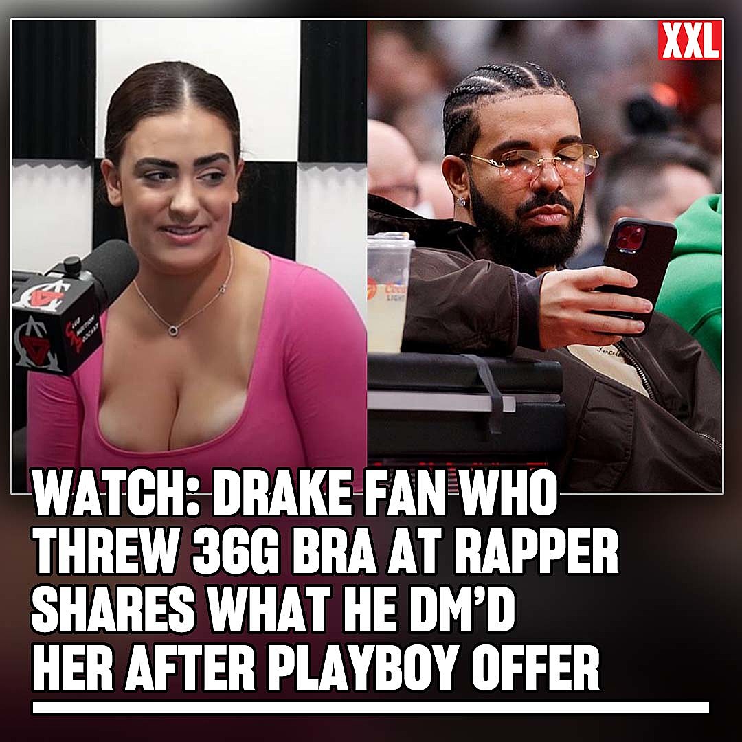 Playboy shares first photo after hiring woman who threw 36G bra at Drake