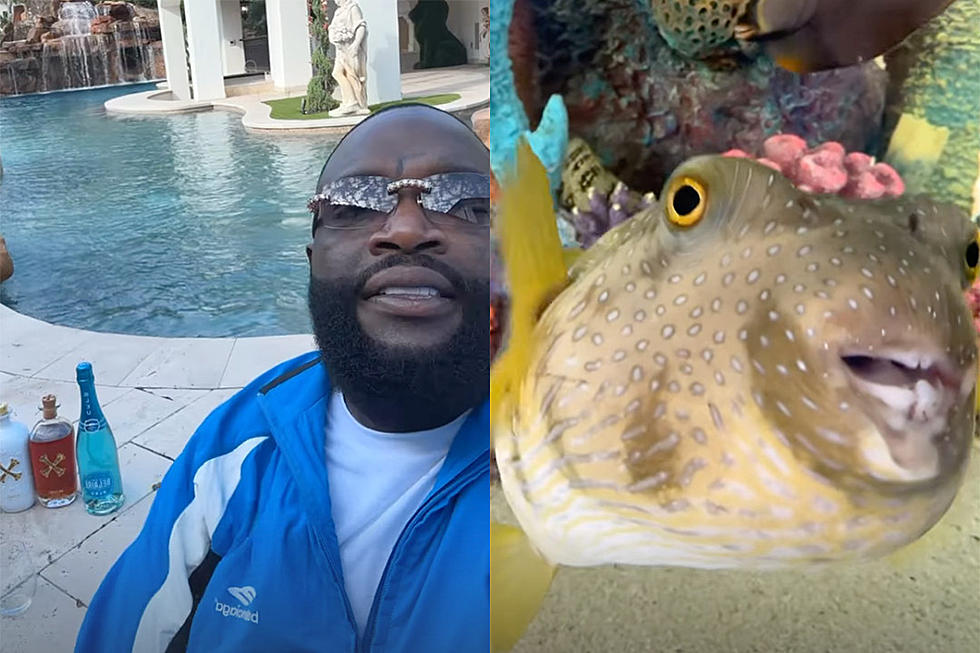 Rick Ross Gives a Tour of His Houston Mansion With Gigantic Fish Tank and Luxurious Pool