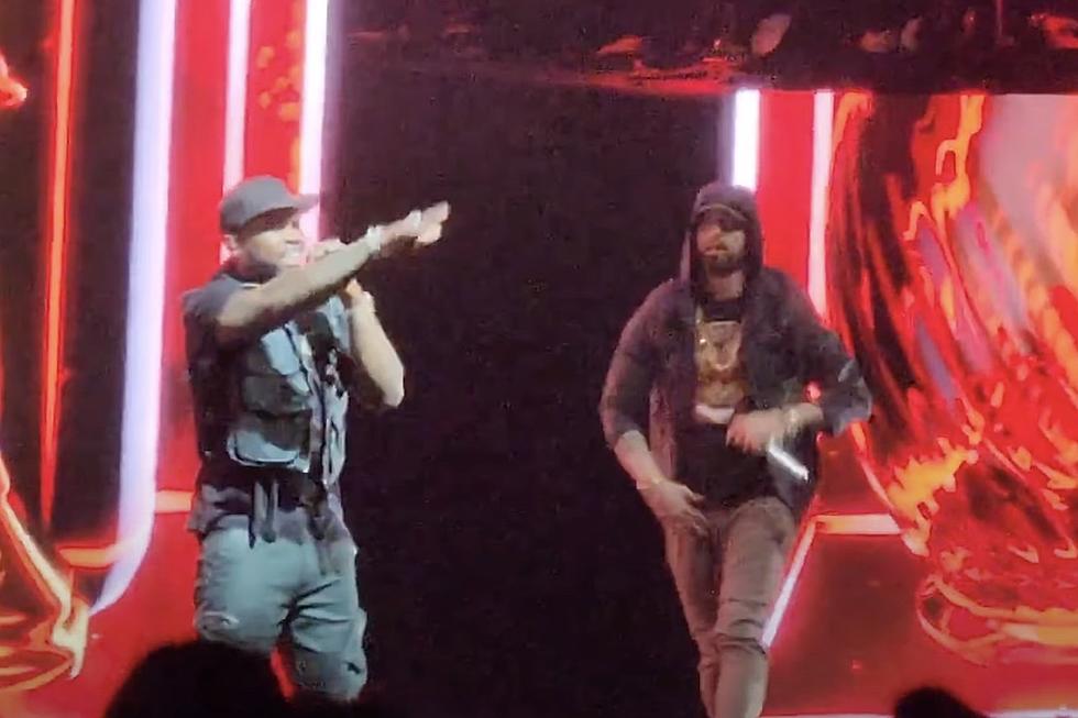 50 Cent Brings Out 'Best Friend' Eminem at Detroit Show - Watch