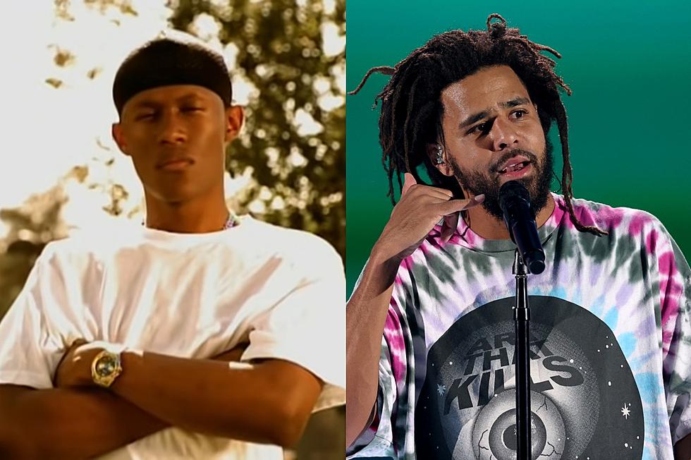 Canibus in his music video for I Honor U. J. Cole performs onstage during the 2021 iHeartRadio Music Festival.