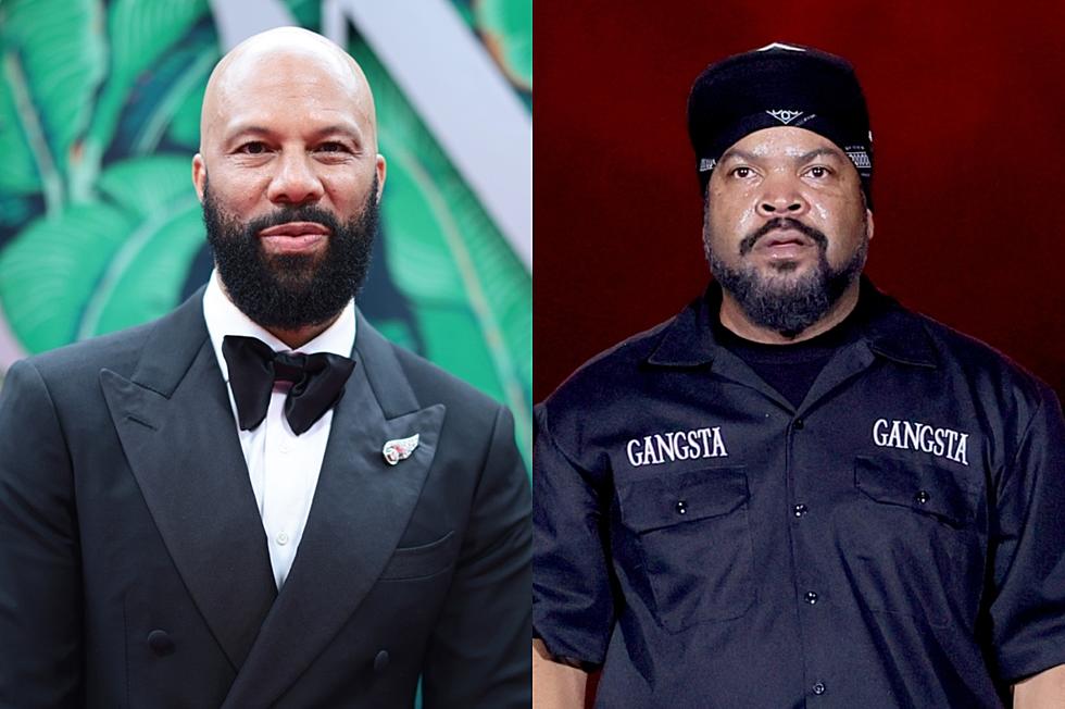 Common attends The 76th Annual Tony Awards at United Palace Theater. Ice Cube performs onstage during Hip Hop 50 Live at Yankee Stadium.
